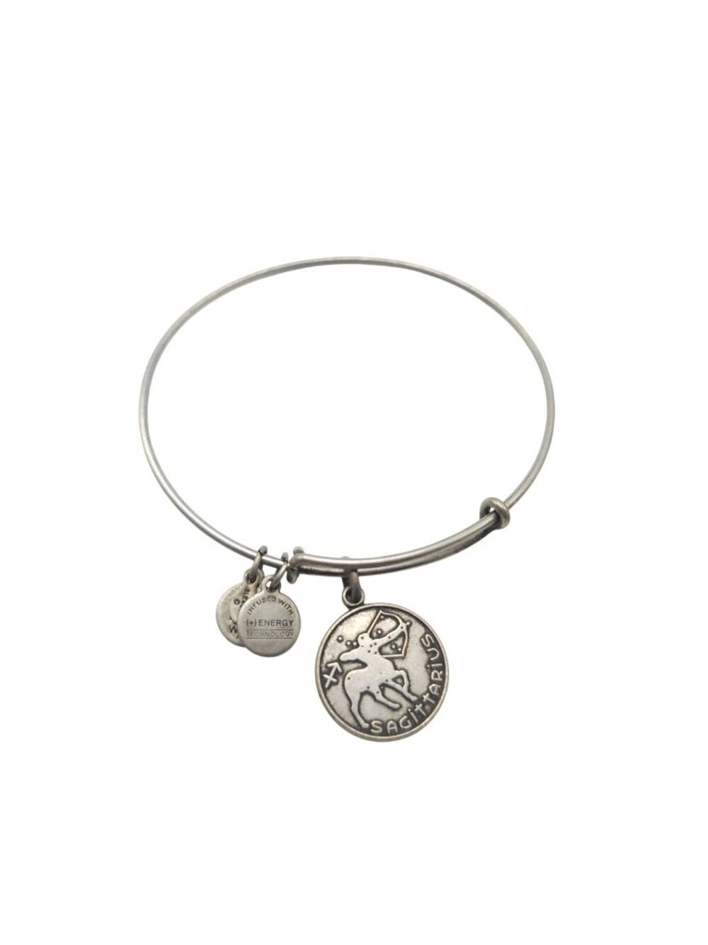 Alex And Ani Sagittarius Zodiac Charm Bangle Bracelet Silver Tone 2014 Edition